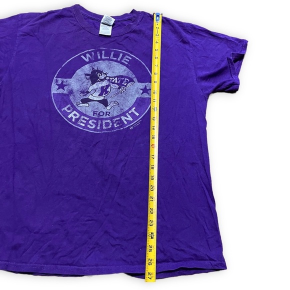 Kansas State Wildcats Mascot Willie For President Purple T-Shirt Size Large NCAA - Picture 14 of 14